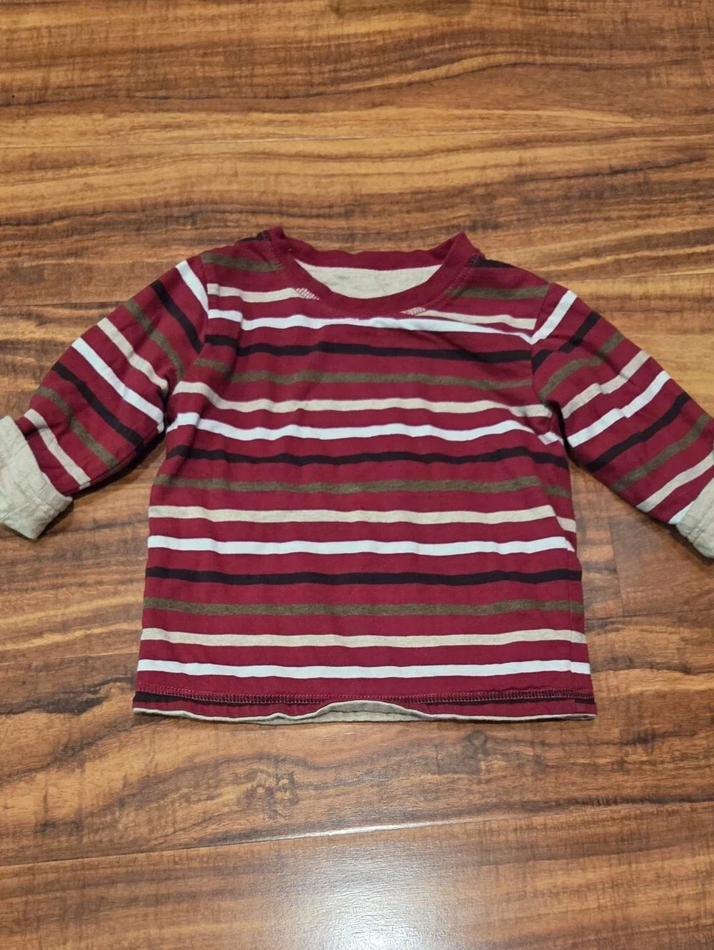 Gymboree EUC 2T Reversible Striped Top and Beige Dog Corduroy Pants